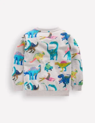 Everyday Printed Sweatshirt Grey Dinos