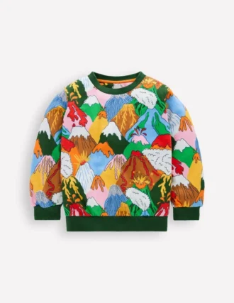 Everyday Printed Sweatshirt Multi Volcanoes