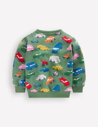 Everyday Printed Sweatshirt Willow Green Traffic Jam