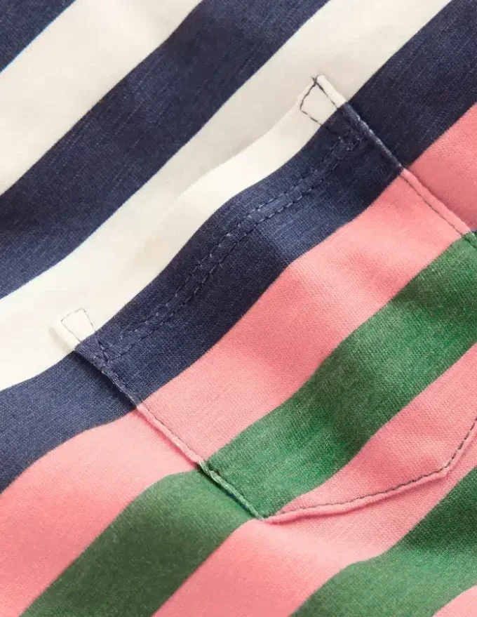 Everyday Short Sleeve T-Shirt Navy, Red and Blue Multistripe