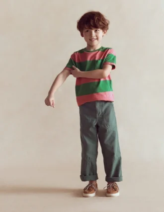 Everyday Short Sleeve T-Shirt Shamrock Green/Chintz Pink