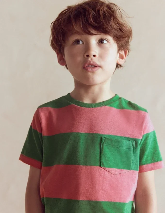 Everyday Short Sleeve T-Shirt Shamrock Green/Chintz Pink