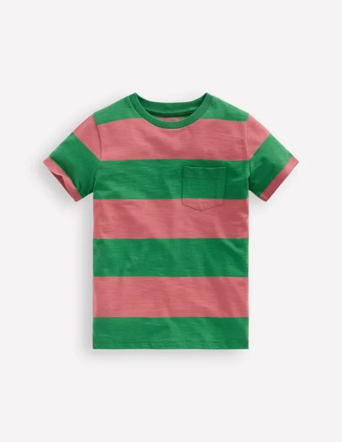 Everyday Short Sleeve T-Shirt Shamrock Green/Chintz Pink