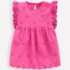 Fabric Mix Broderie Top Carmine Rose Fabric Mix Broderie Top Carmine Rose