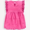 Fabric Mix Broderie Top Carmine Rose Fabric Mix Broderie Top Carmine Rose