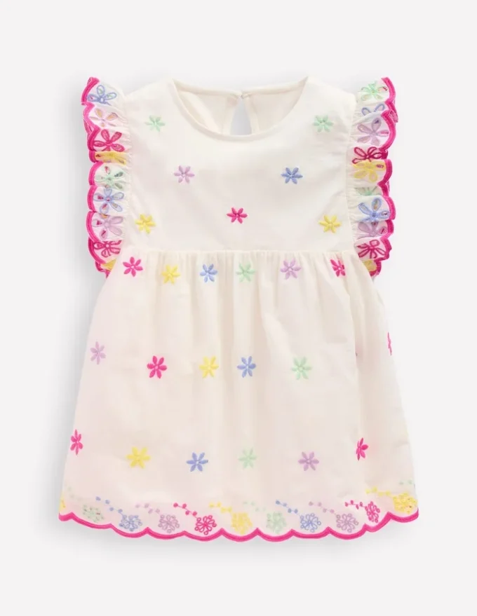 Fabric Mix Broderie Top Coconut Milk Fabric Mix Broderie Top Coconut Milk