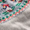 Fair Isle Jumper Grey Marl Skiing Penguins