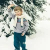 Fair Isle Jumper Grey Marl Skiing Penguins