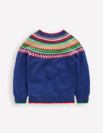 Fair Isle Jumper Sapphire Blue Multi