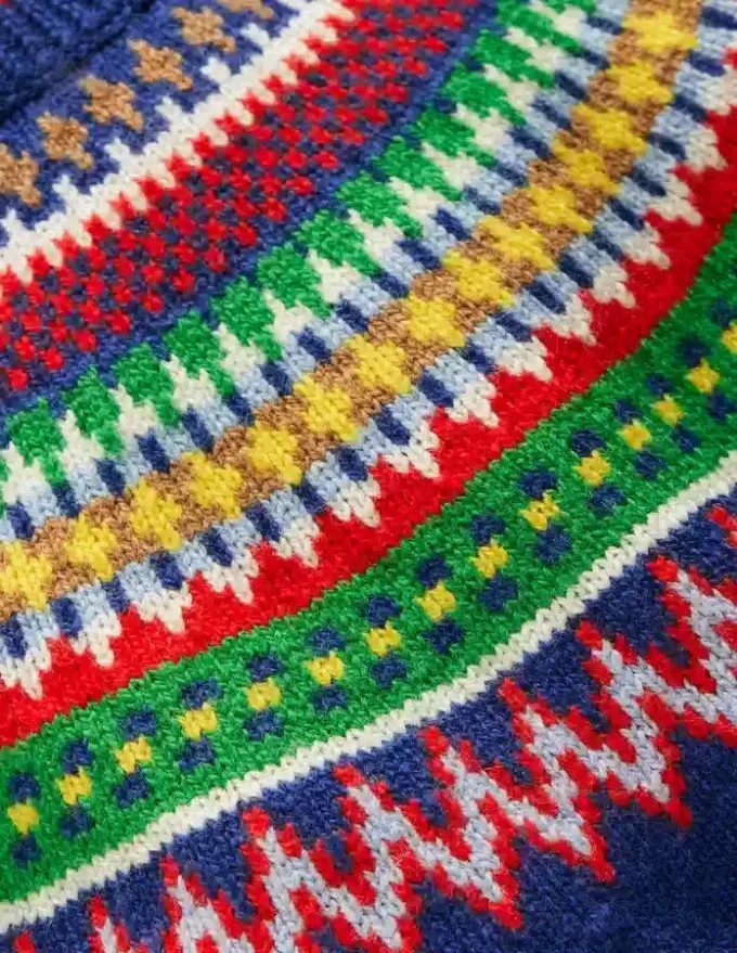 Fair Isle Jumper Sapphire Blue Multi Fair Isle Jumper Sapphire Blue Multi