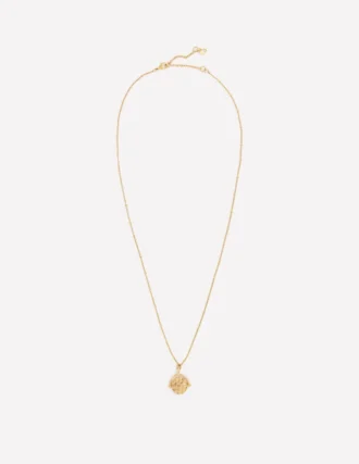 Fine Spinner Pendant Necklace Gold Colour