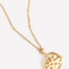 Fine Spinner Pendant Necklace Gold Colour Fine Spinner Pendant Necklace Gold Colour
