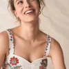 Fit and Flare Midi Dress Multi Meadow Flowers Lattice Fit and Flare Midi Dress Multi Meadow Flowers Lattice