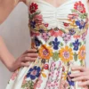 Fit and Flare Midi Dress Multi Meadow Flowers Lattice Fit and Flare Midi Dress Multi Meadow Flowers Lattice