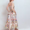 Fit and Flare Midi Dress Multi Meadow Flowers Lattice Fit and Flare Midi Dress Multi Meadow Flowers Lattice