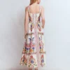 Fit and Flare Midi Dress Multi Meadow Flowers Lattice Fit and Flare Midi Dress Multi Meadow Flowers Lattice
