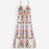 Fit and Flare Midi Dress Multi Meadow Flowers Lattice Fit and Flare Midi Dress Multi Meadow Flowers Lattice