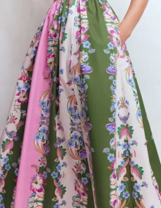 Fit and Flare Midi Dress Orchid Canopy Stripe Fit and Flare Midi Dress Orchid Canopy Stripe