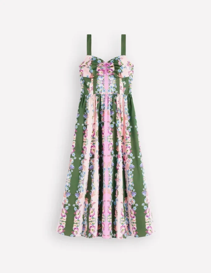 Fit and Flare Midi Dress Orchid Canopy Stripe Fit and Flare Midi Dress Orchid Canopy Stripe