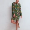 Flared Sleeve Shift Dress Multi, Orchid Canopy