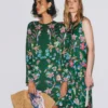 Flared Sleeve Shift Dress Multi, Orchid Canopy