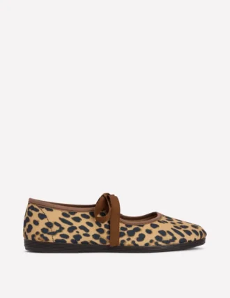 Flexi Tie Mary Jane Leopard