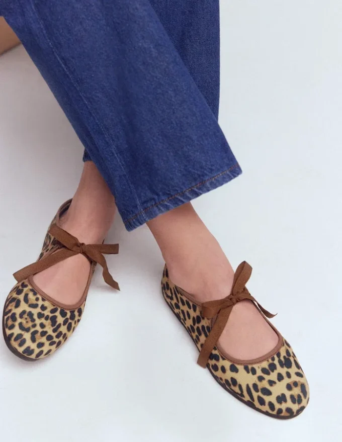 Flexi Tie Mary Jane Leopard Flexi Tie Mary Jane Leopard