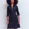 Flippy Denim Shirt Dress Indigo Denim Flippy Denim Shirt Dress Indigo Denim