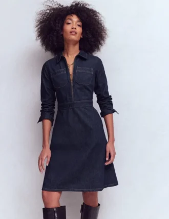 Flippy Denim Shirt Dress Indigo Denim