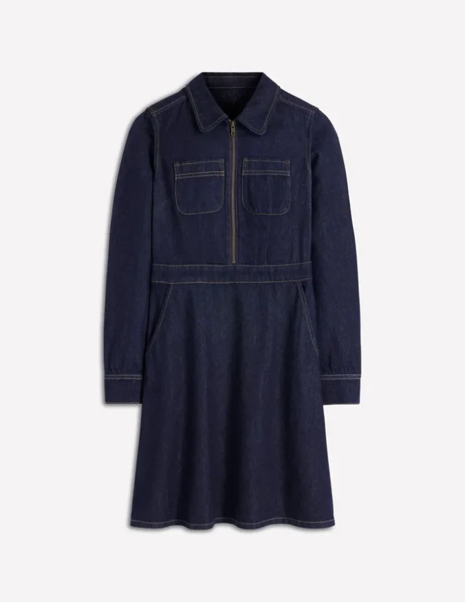 Flippy Denim Shirt Dress Indigo Denim Flippy Denim Shirt Dress Indigo Denim
