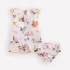 Floaty Shirred Dress Ivory Jungle Animals Floaty Shirred Dress Ivory Jungle Animals