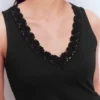 Flora Lace Trim Supersoft Tank Black Beauty Flora Lace Trim Supersoft Tank Black Beauty