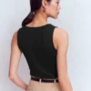 Flora Lace Trim Supersoft Tank Black Beauty Flora Lace Trim Supersoft Tank Black Beauty