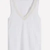 Flora Lace Trim Supersoft Tank Brilliant White Flora Lace Trim Supersoft Tank Brilliant White