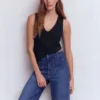 Flora Lace Trim Supersoft Tank Navy Blazer Flora Lace Trim Supersoft Tank Navy Blazer