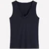Flora Lace Trim Supersoft Tank Navy Blazer Flora Lace Trim Supersoft Tank Navy Blazer