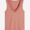 Flora Lace Trim Supersoft Tank Vintage Rose Flora Lace Trim Supersoft Tank Vintage Rose