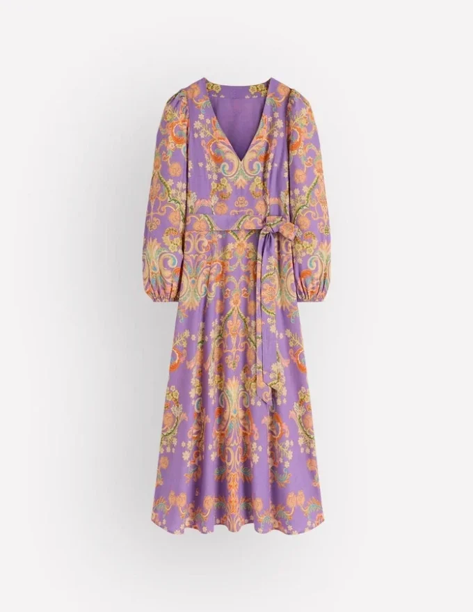 Florence Linen Blend Dress Multi Enchanting Bouquet Florence Linen Blend Dress Multi Enchanting Bouquet