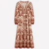 Florence Linen Blend Dress Orange, Ornamental Garden Florence Linen Blend Dress Orange, Ornamental Garden