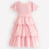 Flower Hem Occasion Dress Pink Flower Hem Occasion Dress Pink