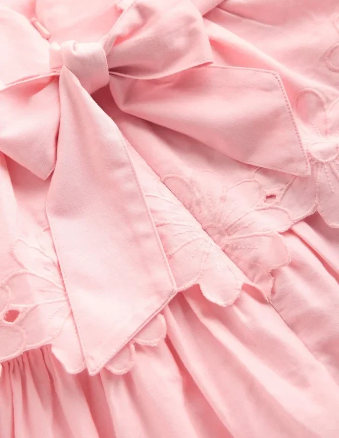 Flower Hem Occasion Dress Pink Flower Hem Occasion Dress Pink