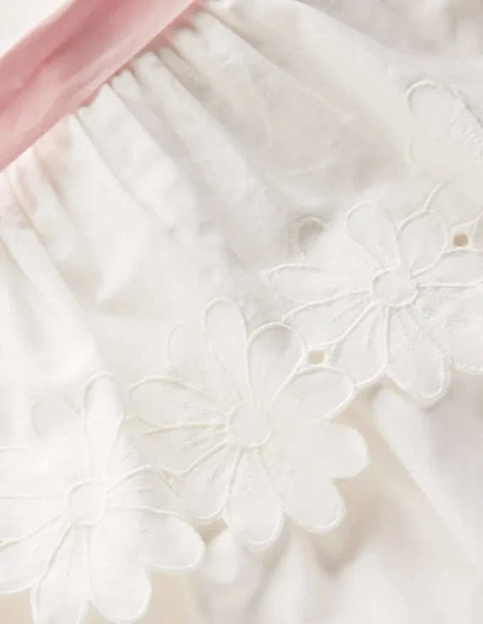 Flower Hem Occasion Dress Soft Ivory Flower Hem Occasion Dress Soft Ivory