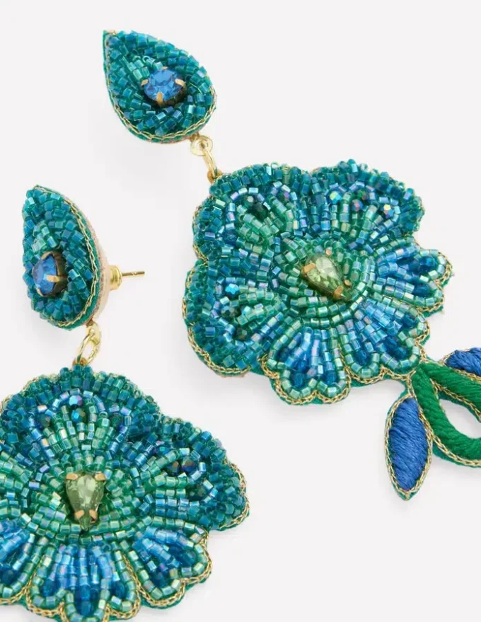 Flower Occassion Earring Blue Flower Occassion Earring Blue