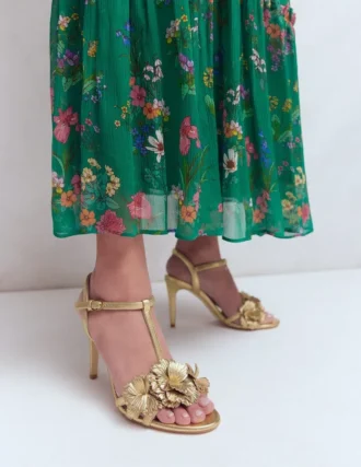Flower Sandals Gold