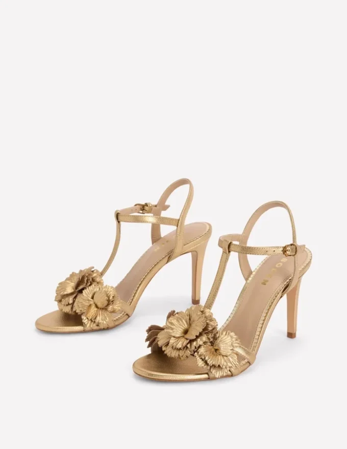 Flower Sandals Gold Flower Sandals Gold
