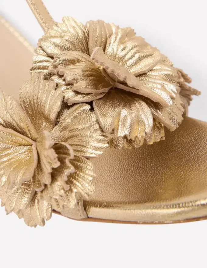Flower Sandals Gold Flower Sandals Gold