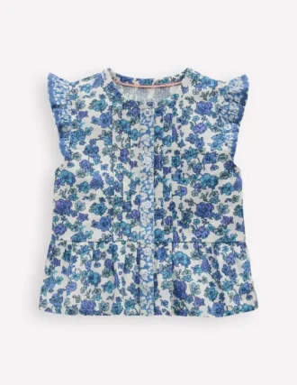 Flutter Button-through Top Hotchpotch Floral
