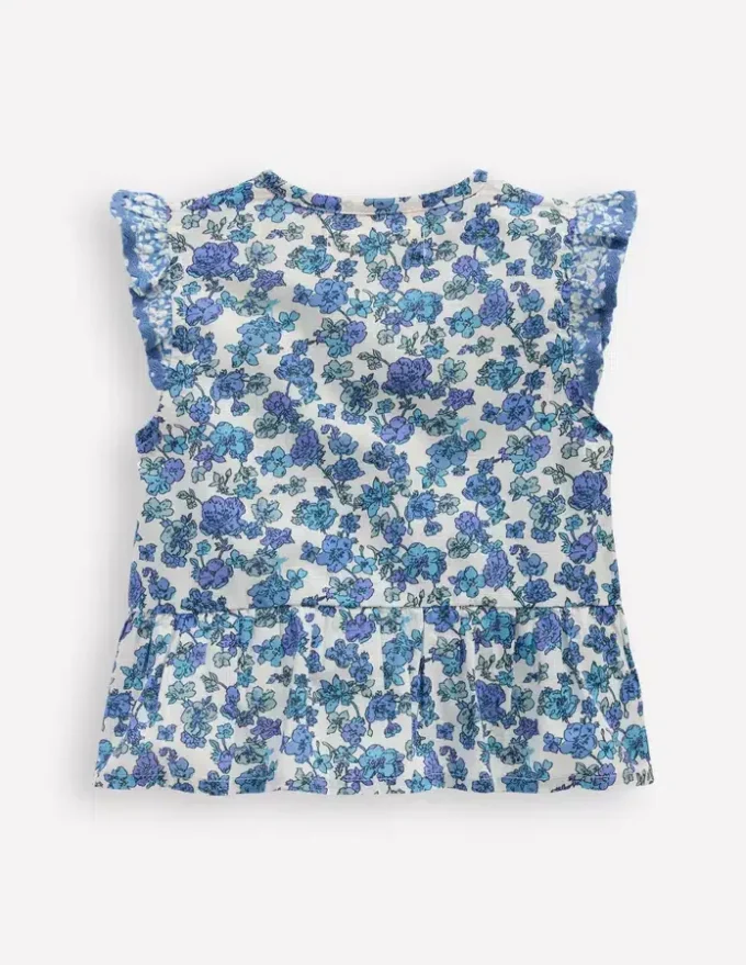Flutter Button-through Top Hotchpotch Floral