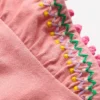 Flutter Sleeve Trim Top Almond Pink