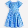 Flutter Sleeve Twirly Dress Cabana Blue Mermaids Flutter Sleeve Twirly Dress Cabana Blue Mermaids